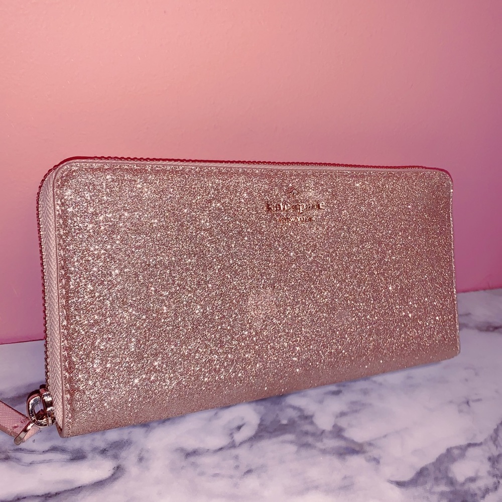Kate spade sparkle pink wallet